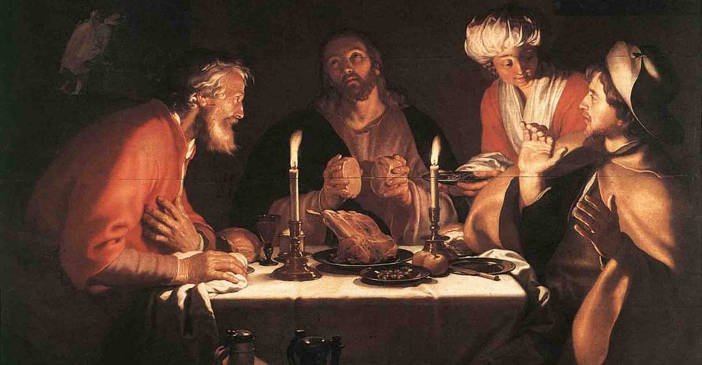 road to Emmaus, dinner with Jesus, breaking the bread