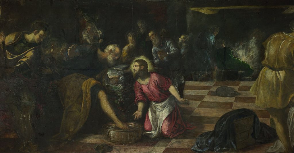 Christ washes the feet of his disciples