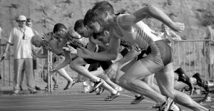 human runners racing